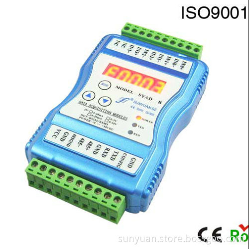 2/4-Channel 0-75mv/0-5V/0-10V/4-20mA/0-20mA to RS232/RS485 Converter with LED Display
